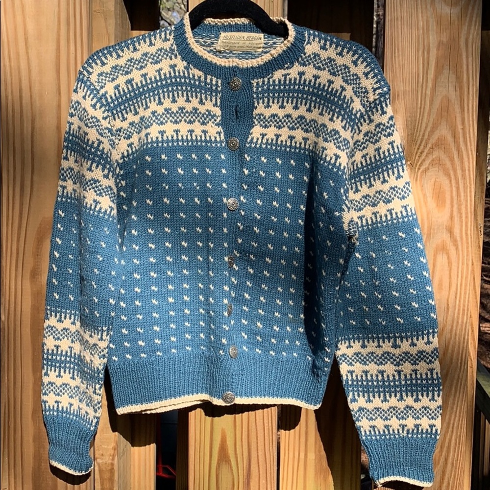 Vtg Husfliden Norway handmade sweater
